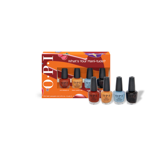 OPI Nail Lacquer 4PC Mini Pack | 4 Nail-Polish Color Shades Crème Chip Resistant Nail Polish Gift Set | What's Your Mani-tude | Fall 2025