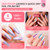 SAVILAND 6pcs Ombre Nail Polish Sets: Charm Pink Blue Gold Purple Pearl Summer Fingernail Polish Colors Air Quick Dry Nail Polish Plant-base Castor Oil Natural Nail Lacquer Women Home Manicure DIY