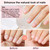 GELLEN 4‑in‑1 Clear Nail Polish Base Coat Sheer Tinted Milky Pink, Ridge Filler, Nail Strengthener & Concealer, Calcium Formula Strengthens Nails, Enhances Natural Look, No HEMA, Anti-yellowing