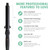 MINT Professional Clamp-Free Curling Wand 1 1/4 Inch for Long Hair | Extra Long Curl Wand with 4-Heater Ionic Ceramic Barrel | Best Curling Wands | Adjustable 230-430°F | Worldwide Dual Voltage
