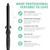MINT Professional Clamp-Free Curling Wand 1 Inch for Long Hair | Extra Long Curl Wand w 4-Heater Ionic Ceramic Tourmaline Barrel | Best Curling Wands | Adjustable 230-430°F | Worldwide Dual Voltage