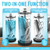 JJ CARE Disinfectant Jar (42oz) - Barber Disinfectant Jar Glass, Sanitizer Container w/Stainless Steel Removable Strainer & Cap for Manicure, Salon, Spa and Barber Tools - Silver Lid