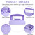 Gusnilo Nail Tool Sterilizer Box Disinfectant Jar Plastic Disinfectant Container Suitable for Nail Tools Hair Salons Beauty Centers and Manicure and Nail Equipment(Purple)