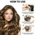 Lunory Light Brown Hair Dye Shampoo for 100% Gray Coverage - 3 IN 1 Hair Color Shampoo with Argan Oil & Ginseng, Ammonia & Paraben Free, Long Lasting Semi-Permanent Natural Color for Women & Men