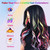TOFAFA Colored Hair Extensions Curly Wavy Accessories for Women Girls,Multi-colors Party Highlights Clip in Synthetic Rainbow Hairpiece Favors Gift(22 PCS Colorful)