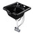 BYOOTIQUE Shampoo Bowl Hair Sink with Gel Neck Rest Hair Trap CUPC Vacuum Breaker Barber Salon Spa Mounting Ability for Home Barbershop