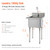 TRINITY BASICS Stainless Steel Freestanding Single Bowl Utility Sink with Chrome Faucet, NSF Certified, For Garage, Laundry Room, and Kitchen, 21.5” x 24” x 49.2”