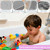 Longer Bath Tub Splash Guard for Kids,Silicone Bath Toy Holder for Bathtub,Prevent Water Spills in Bathroom,Fun-Filled Bath Time for Toddlers Including Bath Brush and Toy Storage Bag (Grey)