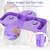 Portable Hair Washing Station for Kids, Toddlers, Children, Teens, Silicone Hair Washing Basin for Sink or Bathtub, Tear-Free Shampoo Bowl with Rinser Cup, Neck Support for Kids, Purple
