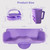 Silicone Portable Hair Washing Station for Kids,Toddlers and Elderly,Shampoo Basin/Bathtub Shampoo Basins, Attached Shampoo Brush and Bath Rinse Cup,Neck Support Shampoo Bowl for Sink at Home (Purple)