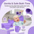 Portable Hair Washing Station for Kids – Silicone Hair Washing Basin for sink and Teens,Tear-Free Shampoo Bowl with baby bath Rinse Cup, Neck Support for Kids-Purple