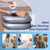 Inflatable Shampoo Basin for Bedridden and Disabled,Portable Shampoo Bowl for Injured, Hair Washing Basin for Childred,Pregnant Woman,Easy Hair Washing at Home (Silvery)