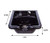 Black Square Mounted ABS Plastic Shampoo Bowl Sink Black Cabinet TLC-B11-BC16