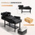 Shampoo Bowl and Chair Set for Salon, Hair Washing Station for Hair Stylist, ABS Shampoo Sink with Footrest & Bottom Storage for Spa Beauty Barbershop