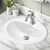 KRAUS Elavo 20.5 in. Oval Porcelain Ceramic Self-Rimming Drop In Bathroom Sink in White with Overflow Drain, KCT-100