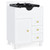 BarberPub Barber Storage Shampoo Station, Spa Textured Embossed Cabinet with Shampoo bowl & Drawers, Hair Salon Sink Backwash Equipment 7131 (White)