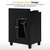 BarberPub Barber Storage Shampoo Station, Spa Textured Embossed Cabinet with Shampoo bowl & Drawers, Hair Salon Sink Backwash Equipment 7131 (Black)