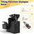 KIGOTY Salon Shampoo Backwash Chair, Shampoo Bowl and Chair Set, Hair Washing Station with Large Adjustable Ceramic Bowl, Shampoo Bowl Sink Chair for Salon (Black)