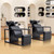OmySalon Shampoo Bowls for Salon, Hair Washing Station w/Porcelain Sink & Storage Shelf, Backwash Barber Chair Shampoo Unit for Beauty Spa Barbershop