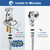 Garaook G1/2" Connector Shampoo Bowl Hose Sprayer Kit, 47 Inch Stainless Steel Shampoo Hose with Compact Spray Head to Attach Shampoo Bowl Faucet Vacuum Breaker Kit for Salon Sink & Shampoo Bowl