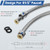 Garaook G1/2" Connector Shampoo Bowl Hose Sprayer Kit, 47 Inch Stainless Steel Shampoo Hose with Compact Spray Head to Attach Shampoo Bowl Faucet Vacuum Breaker Kit for Salon Sink & Shampoo Bowl
