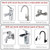 ZCONIEY Sink Faucet Sprayer Attachment Hair Pet Rinser Showerhead with Stop Water-saving Function