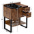 BarberPub Shampoo Cabinet with Sink, Modern Salon Backwash Station with Bowl, Neck Rest, 2 Drawers, Storage Shelf,Hot & Cold Control 7135 (Rustic Brown)