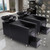 KIGOTY Shampoo Backwash Unit, Shampoo Bowl and Chair Set with Ceramic Sink, Reclining Shampoo Station with Footrest, Backwash Barber Chair for Salon Spa, Black