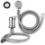 Homaisson Beauty Salon Shampoo Sink Bowl Faucet and Sprayer Kit, Leak-Proof Shampoo Bed Faucet with Metal Hose, Hot and Cold Mixer Tap Sprayer Set for Hair Beauty Salon