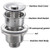 Drain Plug Basket Strainer Stainless Steel Sink Plug Kit, Hair Salon Shampoo Basin Drain Plug kit, Fast Drainage Sink Plug with Hair Catcher Accessories for Shampoo Bed, kitchen, Sturdy and Durable