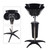 HinLIaDa Portable Shampoo Bowl, Height-Adjustable Hair Washing Sink, Salon Deep Shampoo Basin Sink for Washing Hair, Barber Salon Spa Beauty Sink Equipment Unit with Drain Pipe and Bucket (Black)