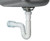 Flexible P-Trap for 1-1/2" Drain Pipes (White - 39 Inch Length) with Adjustable Connections for Kitchen Sinks and Shampoo Bowls, Compatible with Various Sink Configurations
