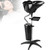 HYZSWGC Portable Salon Shampoo Bowl, Height Adjustable Hair Washing Basin with Drain Hose, Black