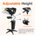 HYZSWGC Portable Salon Shampoo Bowl, Height Adjustable Hair Washing Basin with Drain Hose, Black