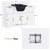 BarberPub Portable Shampoo Station, Shampoo Bowl with Cabinet & Drawer, Salon Geometric Finish Station with Sprayer Faucet, Barber Storage Equipment with Hair Wash Backwash Sink 3439 (White & Black)