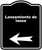 Lanzamiento de lanza Spanish Black Sign Arrow Left Aluminum Composite Sign 20 x 24 inches