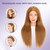 Mannequin Head Human Hair 80% Real Hair Cosmetology Mannequin Head for Braiding Styling Cutting 26-28” Doll Head with Clamp Tools (Blonde)