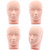 Foraineam 4-Pack Practice Training Head Rubber Cosmetology Mannequin Doll Face Head For Eyelashes Makeup Massage Practice