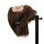 Male Mannequin Head,Training Head with 100% Human Hair 12inch Barber Mannequin Head Male Mannequin Head With Beard for Hair Styling, Practicing Cut Styling（Dark Brown）