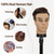 12" Barber Mannequin Head Male 100% Real Hair Mannequin Head with Human Hair Styling Practice Doll Head for Practicing Haircut & Hairdresser Manikin Doll Head With Free Clamp Stand(Without beard4#)