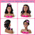 Cleboen Hair Styling Doll Head Makeup Kit for Girls Toys, 35PCS Kids Hair Salon Pretend Playset with Hairdryer Straightener Headwears & Real Makeup Nail Polish, Birthday Gifts for Girls 3 4 5 6 7 8+