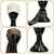 Acshio Professional Plastic Mannequin Head, 16 Inch Model Wig Head Stand with Neck for Women Men, Styling Making Display Holder with Jack for Hat, Mask, Headdress, Necklace, Black