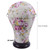 YANTAISIYU 1 Piece Canvas Block Head Mannequin Head for Hair Extension Lace Wigs Making and Display Styling (Pink 22")