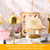 Sintuff 4 Pcs Hat Display Stand:adjustable 7.9-15.7inch Wigs Head Holder Stand Non Slip Stainless Steel Metal Rack for Multiple Hats Wig Storage Styling Practice(Gold,Round Base)
