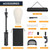 Hemndic Wig Stand with Head, Height Adjustable Wig Stand, Wig Head Stand with Mannequin Head with Extra Wig head Clamp Stand