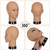 simnient Bald Mannequin Head Stand Professional Cosmetology Wig Training Head for Wig Making and Display Hat Glasses Scarf Jewelry Model Head with Free Clamp