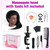 100% Real Hair Mannequin Head,22''Human Hair Mannequin Cosmetology Manikin Doll Head Hair Styling Hairdressing Practice Training Head with Clamp Holder and Tools（Black）
