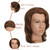 TKIMHEQ 12" Male Mannequin Head with 100% Human Hair Haircut Training Head for Cosmetology Straight Thick Hair Manikin Head Doll Head with Stand Practice Cutting Styling (Brown#)