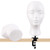 MapofBeauty Styrofoam Foam Mannequin Head Stand Wigs Display Styling Hat Storage Lightweight DIY Wig Head (White)