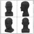 AMLUCKS Male Mannequin Head Professional PVC Manikin Head for Display Wigs Hats Headphone Mask Sunglasses Scarf Jewelry Display Stand (Black)